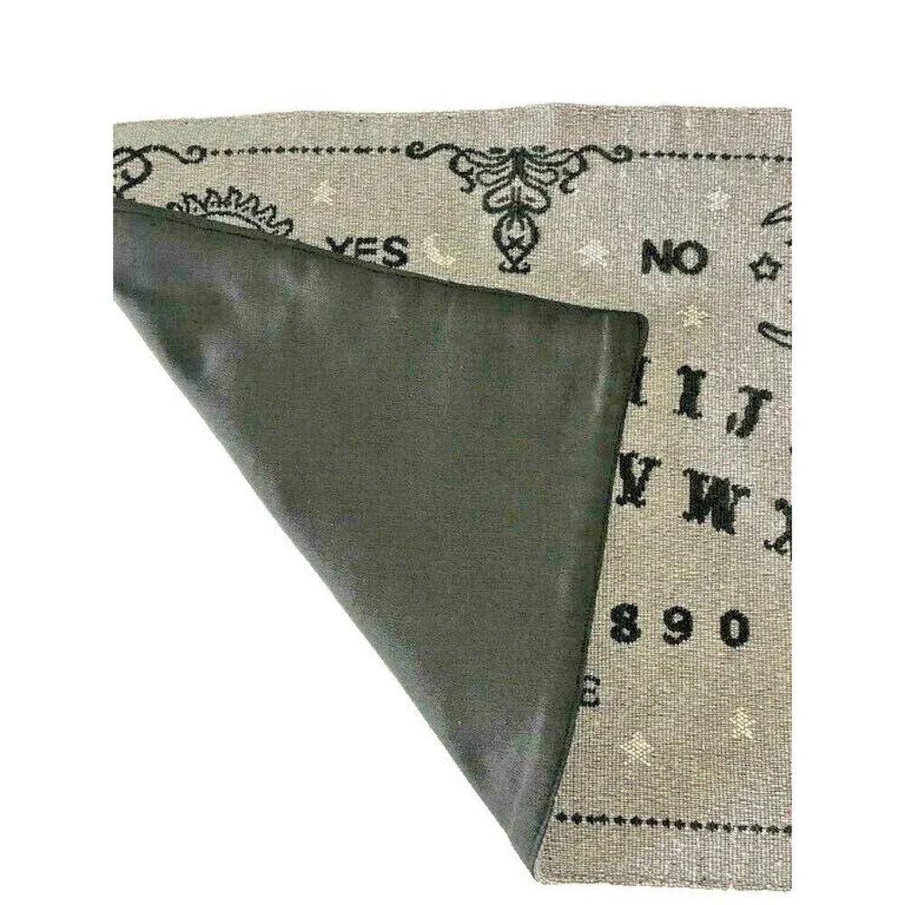 Halloween Tapestry Placemats Set of 4 Ouija Board Planchette Gray 13x18 Spooky